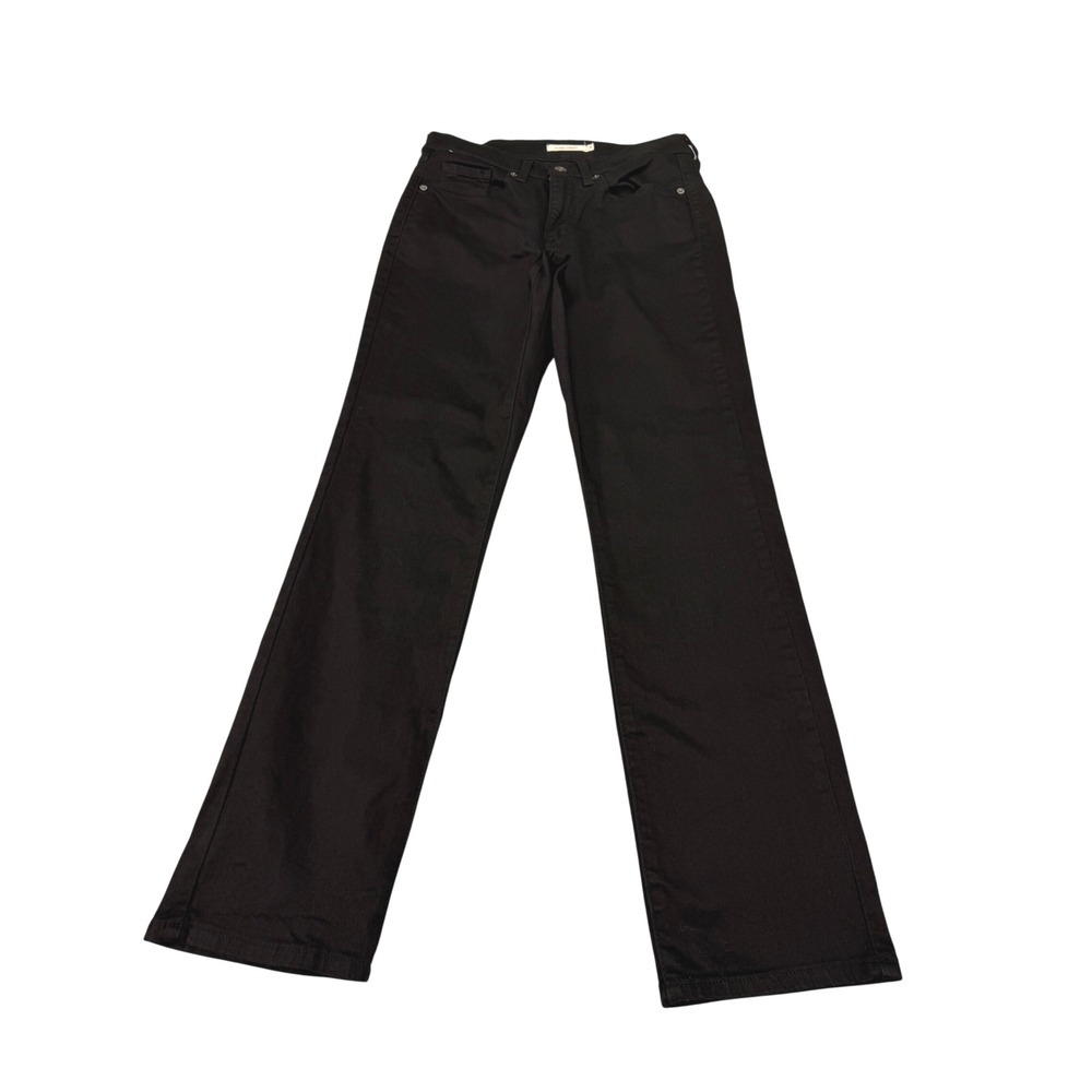 Levis Classic Straight Jeans Womens 6M W28 L30 Black Stretch Denim Pants 4257